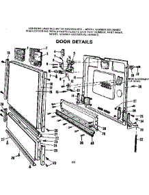 Door Details parts for Kenmore Dishwasher 587.701803 (587701803, 587 701803) from AppliancePartsPros.com