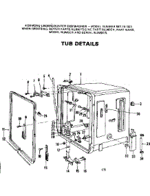 Tub Details parts for Kenmore Dishwasher 587.701803 (587701803, 587 701803) from AppliancePartsPros.com