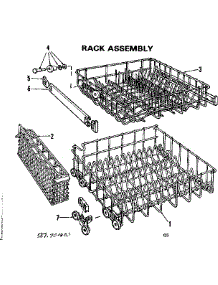 Rack Assembly parts for Kenmore Dishwasher 587.701900 (587701900, 587 701900) from AppliancePartsPros.com