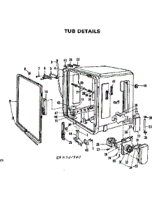 Tub Details parts for Kenmore Dishwasher 587.701900 (587701900, 587 701900) from AppliancePartsPros.com