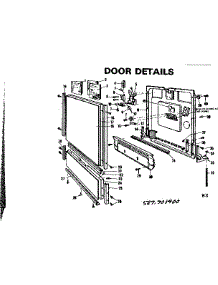 Door Details parts for Kenmore Dishwasher 587.701900 (587701900, 587 701900) from AppliancePartsPros.com
