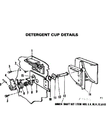 Detergent Cup Details parts for Kenmore Dishwasher 587.701901 (587701901, 587 701901) from AppliancePartsPros.com