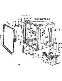 Tub Details parts for Kenmore Dishwasher 587.701901 (587701901, 587 701901) from AppliancePartsPros.com