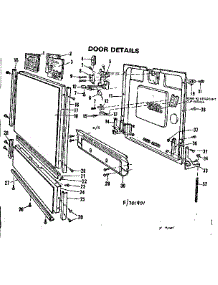 Door Details parts for Kenmore Dishwasher 587.701901 (587701901, 587 701901) from AppliancePartsPros.com