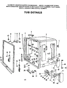 Tub Details parts for Kenmore Dishwasher 587.701903 (587701903, 587 701903) from AppliancePartsPros.com