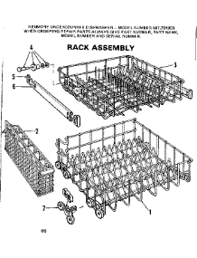 Rack Assembly parts for Kenmore Dishwasher 587.701903 (587701903, 587 701903) from AppliancePartsPros.com