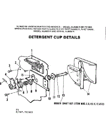 Detergent Cup Details parts for Kenmore Dishwasher 587.701903 (587701903, 587 701903) from AppliancePartsPros.com