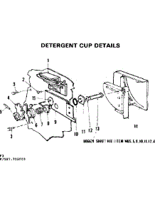 Detergent Cup Details parts for Kenmore Dishwasher 587.702000 (587702000, 587 702000) from AppliancePartsPros.com
