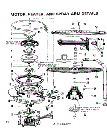 Motor, Heater, And Spray Arm Details parts for Kenmore Dishwasher 587.702000 (587702000, 587 702000) from AppliancePartsPros.com