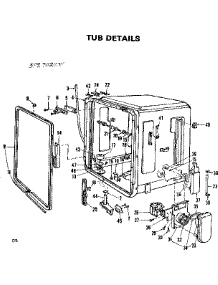 Tub Details parts for Kenmore Dishwasher 587.702000 (587702000, 587 702000) from AppliancePartsPros.com