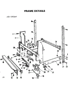 Frame Details parts for Kenmore Dishwasher 587.702000 (587702000, 587 702000) from AppliancePartsPros.com