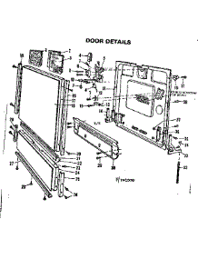 Door Details parts for Kenmore Dishwasher 587.702000 (587702000, 587 702000) from AppliancePartsPros.com