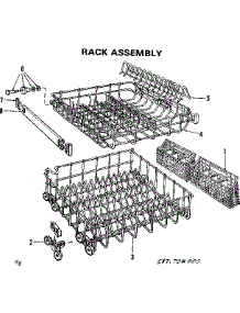 Rack Assembly parts for Kenmore Dishwasher 587.702000 (587702000, 587 702000) from AppliancePartsPros.com