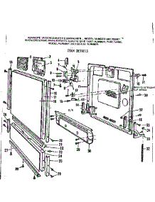 Door Details parts for Kenmore Dishwasher 587.702001 (587702001, 587 702001) from AppliancePartsPros.com
