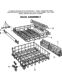 Rack Assembly parts for Kenmore Dishwasher 587.702001 (587702001, 587 702001) from AppliancePartsPros.com