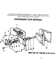 Detergent Cup Details parts for Kenmore Dishwasher 587.702001 (587702001, 587 702001) from AppliancePartsPros.com