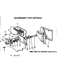 Detergent Cup Details parts for Kenmore Dishwasher 587.702100 (587702100, 587 702100) from AppliancePartsPros.com