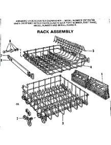 Rack Assembly parts for Kenmore Dishwasher 587.702100 (587702100, 587 702100) from AppliancePartsPros.com
