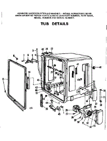 Tub Details parts for Kenmore Dishwasher 587.702100 (587702100, 587 702100) from AppliancePartsPros.com