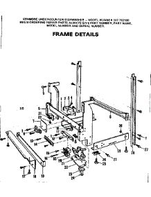 Frame Details parts for Kenmore Dishwasher 587.702100 (587702100, 587 702100) from AppliancePartsPros.com