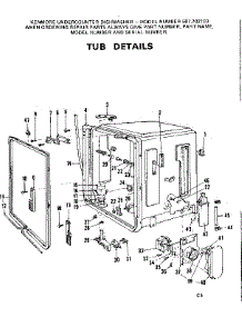 Tub Details parts for Kenmore Dishwasher 587.702103 (587702103, 587 702103) from AppliancePartsPros.com