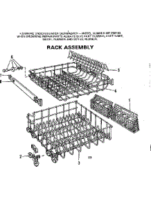 Rack Assembly parts for Kenmore Dishwasher 587.702103 (587702103, 587 702103) from AppliancePartsPros.com