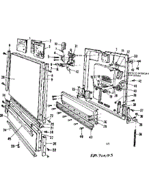 Door Details parts for Kenmore Dishwasher 587.702103 (587702103, 587 702103) from AppliancePartsPros.com