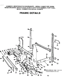 Frame Details parts for Kenmore Dishwasher 587.702200 (587702200, 587 702200) from AppliancePartsPros.com
