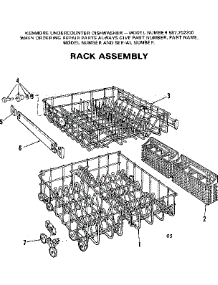 Rack Assembly parts for Kenmore Dishwasher 587.702200 (587702200, 587 702200) from AppliancePartsPros.com