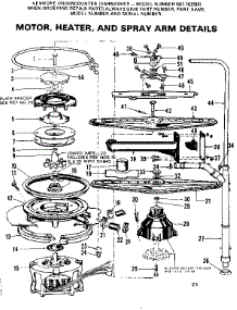 Motor, Heater, And Spray Arm Details parts for Kenmore Dishwasher 587.702300 (587702300, 587 702300) from AppliancePartsPros.com