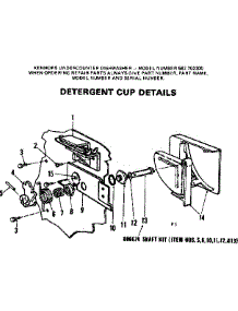 Detergent Cup Details parts for Kenmore Dishwasher 587.702300 (587702300, 587 702300) from AppliancePartsPros.com