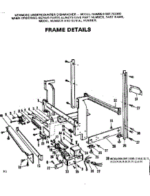 Frame Details parts for Kenmore Dishwasher 587.702300 (587702300, 587 702300) from AppliancePartsPros.com