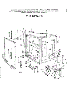 Tub Details parts for Kenmore Dishwasher 587.702400 (587702400, 587 702400) from AppliancePartsPros.com