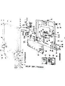 Door Details parts for Kenmore Dishwasher 587.702400 (587702400, 587 702400) from AppliancePartsPros.com