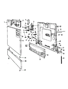 Door Details parts for Kenmore Dishwasher 587.703000 (587703000, 587 703000) from AppliancePartsPros.com