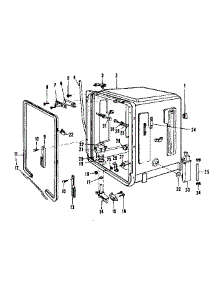 Tub Details parts for Kenmore Dishwasher 587.703000 (587703000, 587 703000) from AppliancePartsPros.com