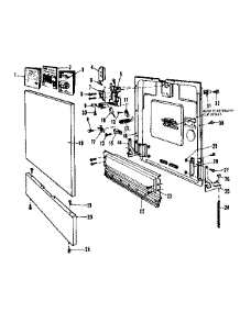 Door Details parts for Kenmore Dishwasher 587.703002 (587703002, 587 703002) from AppliancePartsPros.com