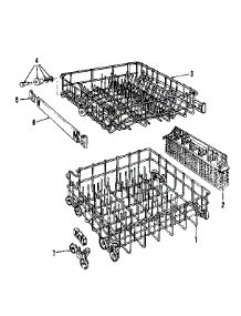 Rack Assembly parts for Kenmore Dishwasher 587.703002 (587703002, 587 703002) from AppliancePartsPros.com