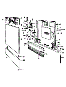 Door Details parts for Kenmore Dishwasher 587.703003 (587703003, 587 703003) from AppliancePartsPros.com