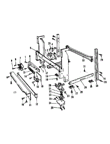 Frame Details parts for Kenmore Dishwasher 587.703003 (587703003, 587 703003) from AppliancePartsPros.com