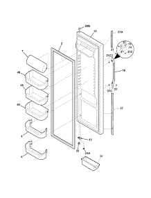 Refrigerator Door parts for Kenmore Refrigerator 253.56293400 (25356293400, 253 56293400) from AppliancePartsPros.com