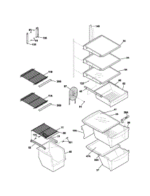 Shelves parts for Kenmore Refrigerator 253.56514400 (25356514400, 253 56514400) from AppliancePartsPros.com