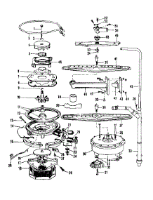 Motor, Heater, & Spray Arm Details parts for Kenmore Dishwasher 587.1486080 (5871486080, 587 1486080) from AppliancePartsPros.com