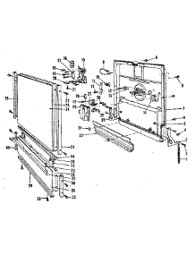 Door Details parts for Kenmore Dishwasher 587.1486083 (5871486083, 587 1486083) from AppliancePartsPros.com