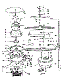 Motor, Heater, And Spray Arm Details parts for Kenmore Dishwasher 587.1486086 (5871486086, 587 1486086) from AppliancePartsPros.com
