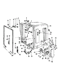 Tub Details parts for Kenmore Dishwasher 587.1486580 (5871486580, 587 1486580) from AppliancePartsPros.com