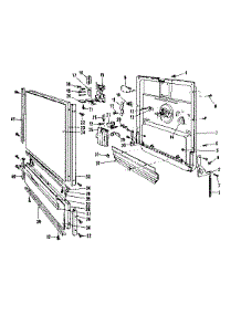 Door Details parts for Kenmore Dishwasher 587.1486580 (5871486580, 587 1486580) from AppliancePartsPros.com