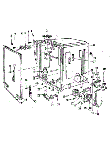 Tub Details parts for Kenmore Dishwasher 587.1486583 (5871486583, 587 1486583) from AppliancePartsPros.com