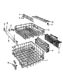 Rack Details parts for Kenmore Dishwasher 587.1486585 (5871486585, 587 1486585) from AppliancePartsPros.com