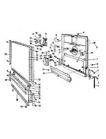 Door Details parts for Kenmore Dishwasher 587.1486585 (5871486585, 587 1486585) from AppliancePartsPros.com